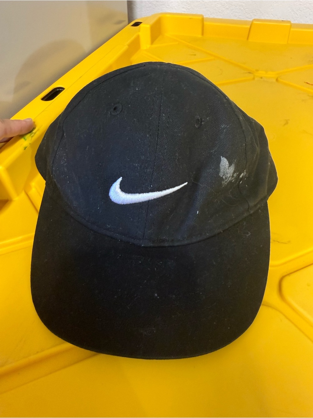 Nike Black Kids Cap with White Swoosh